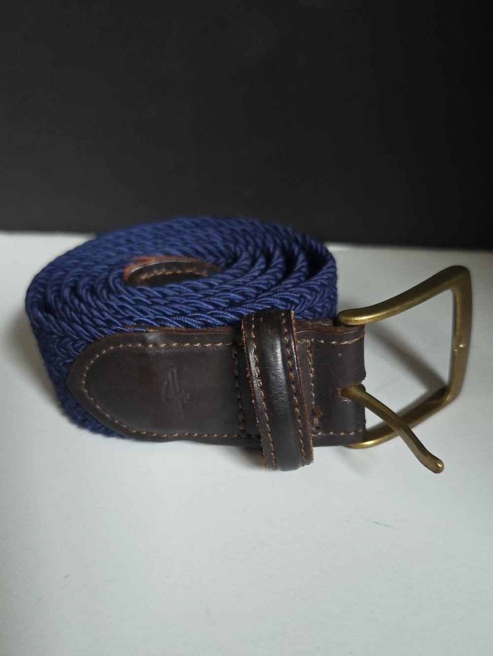 Dockers Mens Navy Nylon Stretch Belt Sz 38